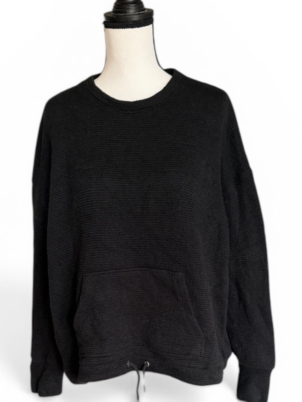 Time and Tru Women's Drawstring Hem Textured Top XL